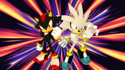 Size: 1192x670 | Tagged: safe, artist:soniclover82, shadow the hedgehog, silver the hedgehog