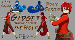 Size: 1334x720 | Tagged: safe, artist:petite-neko-kitsune, gadget the wolf, human, humanized, mmd