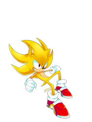 Size: 3000x4000 | Tagged: safe, artist:zian728, sonic the hedgehog, super sonic, hedgehog, sonic adventure 2, 2019, flying, looking offscreen, male, mid-air, simple background, smile, soap shoes, solo, solo male, super form, transparent background