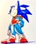 Size: 1679x2048 | Tagged: safe, artist:stupidfred0, sonic the hedgehog, hedgehog, 2025, clothes, from below, fully clothed, hand in pocket, hoodie, male, pants, simple background, smile, solo, standing, traditional media