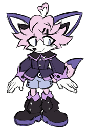 Size: 661x974 | Tagged: safe, artist:murkybouquet, oc, oc:maisy the fennec fox, fox, 2023, fennec, flat colors, oc only, simple background, smile, solo, standing, white background