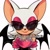 Size: 1910x1910 | Tagged: safe, artist:kiioki11, rouge the bat, 2025, april fools, caption, english text, looking at viewer, simple background, smile, smiling at viewer, solo, standing, sunglasses, text, white background