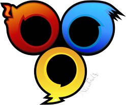 Size: 2663x2192 | Tagged: safe, artist:bluestreak62391, sonic heroes, 2018, alternate version, fly type icon, logo, no characters, outline, power type icon, signature, simple background, speed type icon, transparent background