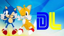 Size: 1024x576 | Tagged: safe, artist:waleedtariqmmd, miles "tails" prower, sonic the hedgehog, 3d, classic sonic, classic tails, duo, mmd