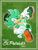 Size: 1300x1700 | Tagged: safe, artist:321pietime, irish the hedgehog, hedgehog, 2021, abstract background, blue eyes, border, clenched teeth, clothes, cream (food), drink, drinking, english text, four leaf clover, gloves, green fur, hat, holding something, looking at viewer, outline, shoes, signature, smile, smiling at viewer, smoothie, solo, st.patrick's day, straw, text, treads, wink, winking at viewer