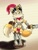 Size: 1536x2048 | Tagged: safe, artist:slayerlazenca, miles "tails" prower, 2024, :<, blushing, breasts, frown, gender swap, holding something, knight armor, lined paper, looking at viewer, shadow (lighting), signature, small breasts, solo, standing, stomach fluff, sword, traditional media, valiant knight tails, weapon