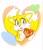 Size: 1540x1777 | Tagged: safe, artist:rinri1310, miles "tails" prower, 2021, blushing, chocolate box, cute, eyelashes, flat colors, flower, heart, heart tail, leg fluff, mouth open, open smile, rose, smile, smiling at viewer, solo, tailabetes, valentine's day