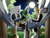 Size: 4000x3000 | Tagged: safe, artist:fartist2020, cassia the pronghorn, tangle the lemur, deer, lemur, duo, female, moon, nighttime, pronghorn deer, sleeping