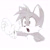 Size: 2048x2048 | Tagged: safe, artist:squorkalart, miles "tails" prower, 2025, >:o, cute, expressions meme, greyscale, looking offscreen, meme, monochrome, mouth open, reaching out, signature, simple background, solo, tailabetes, white background