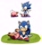 Size: 1926x2048 | Tagged: safe, artist:oudooooon427, sonic the hedgehog, 2025, chili dog, comic, crossover, duo, eating, food, holding something, kirby, kirby (series), looking at them, mouth open, simple background, sitting, smile, standing, white background
