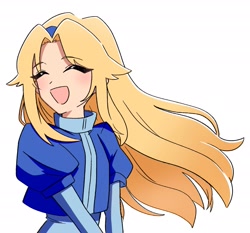 Size: 2048x1905 | Tagged: safe, artist:oudooooon427, maria robotnik, human, 2025, eyes closed, mouth open, simple background, smile, solo, white background