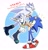 Size: 1912x1990 | Tagged: safe, artist:oudooooon427, silver the hedgehog, sonic the hedgehog, hedgehog, 2025, duo, holding them, japanese text, looking at each other, looking at them, male, mouth open, simple background, smile, standing, white background