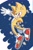 Size: 1179x1766 | Tagged: safe, artist:oudooooon427, sonic the hedgehog, super sonic, 2025, abstract background, grin, looking at viewer, outline, simple background, smile, smiling at viewer, solo, super form, treads, white outline