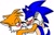 Size: 600x384 | Tagged: suggestive, artist:maylovesakidah, miles "tails" prower, sonic the hedgehog, fox, hedgehog, 2018, age difference, blushing, duo, gay, kiss, lidded eyes, looking at each other, male, saliva, saliva trail, shipping, simple background, sonic x tails, tongue out, white background