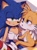Size: 632x856 | Tagged: safe, ai art, miles "tails" prower, sonic the hedgehog, 2026, age difference, blushing, duo, gay, holding each other, lidded eyes, mouth open, prompter:powdertheferret, shipping, sitting, smile, sonic x tails