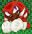 Size: 1315x1404 | Tagged: safe, artist:renegadeknucks, knuckles the echidna, 2024, abstract background, bust, clenched fists, clenched teeth, dark skin, fur markings, looking offscreen, looking up, solo