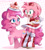 Size: 2200x2442 | Tagged: safe, artist:scruffiberri, amy rose, cake, crossover, cupcake, duo, earth pony, my little pony, pinkie pie, plate, pony