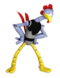 Size: 920x1194 | Tagged: safe, artist:joeadok, scratch, 2012, 3d, floating eyebrows, frown, hands on hips, lidded eyes, looking at viewer, male, robot, scratch is not amused, solo, solo male, standing, unamused