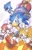 Size: 1630x2564 | Tagged: safe, artist:gruffdasmuff, knuckles the echidna, metal sonic, miles "tails" prower, robotnik, sonic the hedgehog, human, sonic r, 2024, black sclera, classic knuckles, classic metal sonic, classic robotnik, classic sonic, classic tails, eggmobile, flying, group, lined paper, looking at viewer, looking offscreen, male, males only, mid-air, mouth open, open smile, robot, running, signature, simple background, smile, smiling at viewer, spinning tails, team sonic, traditional media