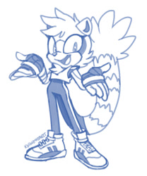 Size: 627x755 | Tagged: safe, artist:scourgefrontier, tangle the lemur, lemur, 2026, female, line art, monochrome, mouth open, open smile, shrugging, simple background, smile, smiling at viewer, solo, standing, white background