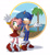 Size: 900x989 | Tagged: safe, artist:kittydee, amy rose, sonic the hedgehog, amy x sonic, shipping, straight