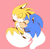 Size: 2072x2030 | Tagged: safe, miles "tails" prower, sonic the hedgehog, 2026, anonymous artist, classic sonic, duo, gay, hugging, pink background, shipping, simple background, smile, sonic x tails