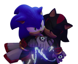 Size: 547x456 | Tagged: safe, editor:gamerzylo, shadow the hedgehog, sonic the hedgehog, sonic prime, 2026, carrying them, duo, edit, simple background, sonic prime s3, transparent background, transparent edit