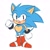 Size: 1330x1329 | Tagged: safe, artist:syrcaii, sonic the hedgehog, cat, hedgehog, hybrid, 2022, alternate universe, au:resonance, blushing, boots, classic sonic, clenched fists, cute, eyelashes, heart chest, mouth open, nonbinary, nonbinary sonic, open smile, simple background, smile, smiling at viewer, solo, solo nonbinary, sonabetes, standing, white background