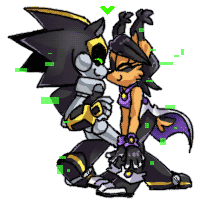 Size: 200x200 | Tagged: safe, artist:whimsical-wings, nicole the hololynx, shard the metal, lynx, 2017, animated, blank background, duo, female, gif, heart, male, robot, shardicole, shipping, snuggling, straight