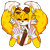 Size: 1280x1280 | Tagged: safe, artist:foxxygrandpaa, miles "tails" prower, fox, 2018, eyes closed, male, pointing, simple background, smile, solo, sonic boom (tv), transparent background