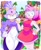 Size: 1685x2048 | Tagged: safe, artist:catsaryck, amy rose, blaze the cat, cat, hedgehog, green hill zone, dress, female, hammer, hand on hip, piko piko hammer, posing