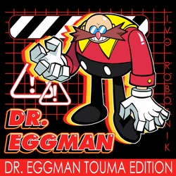 Size: 2480x2480 | Tagged: safe, artist:biolizard02, robotnik, 2025, black background, character name, classic robotnik, english text, looking at viewer, simple background, smile, solo, standing