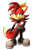 Size: 1448x1919 | Tagged: safe, artist:jcthornton, fiona fox, fox, 2018, 3d, belt, boots, bow, clenched teeth, clothes, crop top, eyelashes, female, fingerless gloves, gloves, hair bow, hand on hip, lidded eyes, looking at viewer, pants, shoes, simple background, smile, smiling at viewer, solo, solo female, standing, transparent background