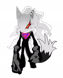 Size: 1437x1773 | Tagged: safe, artist:guitar_00000001, infinite the jackal, 2025, infinite's mask, phantom ruby, simple background, solo, standing, white background