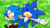 Size: 640x360 | Tagged: safe, artist:myly14, sonic the hedgehog, hedgehog, 2015, animated, classic sonic, classic sonic (universe), duo, duo male, eyes closed, gif, grass, lidded eyes, lying down, male, males only, mouth open, outdoors, self paradox, sleeping