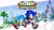 Size: 2560x1440 | Tagged: safe, artist:skcollabs, sonic the hedgehog, hedgehog, green hill zone, 2020, classic sonic, classic sonic (universe), duo, duo male, flower, grass, male, males only, palm tree, pixel art, redraw, running, screenshot background, self paradox, smile, sonic advance style, sonic generations, sprite, style emulation, sunflower, tree