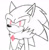 Size: 1255x1280 | Tagged: safe, artist:sonicxjones, sonic the hedgehog, hedgehog, sonic forces, 2022, alternate universe, frown, line art, looking at viewer, male, monochrome, neck fluff, red eyes, simple background, solo, solo male, spot color, white background