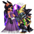 Size: 1200x1200 | Tagged: safe, artist:galaxynite, nicole the hololynx, shard the metal, lynx, sonic and the black knight, 2017, alternate outfit, crown, dress, guinier, hololynx, knight armor, nicole x shard, robot, shipping, sir caradoc, straight