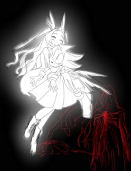 Size: 1525x2000 | Tagged: safe, artist:guitar_00000001, maria robotnik, shadow the hedgehog, human, 2025, duo, eyes closed, greyscale, monochrome, sketch, smile, wings