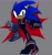 Size: 1927x2047 | Tagged: safe, artist:azure_oo1, sonic the hedgehog, 2025, abstract background, clothes, fist, grey background, looking at viewer, needs more jpeg, posing, smile, solo, sonic rivals