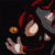 Size: 720x720 | Tagged: safe, artist:brushteethjaxx, maria robotnik, shadow the hedgehog, hedgehog, human, angel, animated, chibi, duo, female, flower, glowing, halo, lidded eyes, male, maria x shadow, mouth open, music, running, shipping, smile, sound, straight, webm, wings
