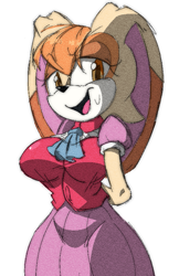 Size: 503x774 | Tagged: safe, artist:eltravinjo, vanilla the rabbit