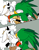 Size: 720x927 | Tagged: artist needed, safe, jet the hawk, lanolin the sheep, crack shipping, duality, fingerless gloves, flat colors, holding them, jet x lanolin, kiss, looking at them, making out, pinning them, shocked, straight, surprise kiss, tongue, white gloves