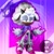 Size: 2048x2048 | Tagged: safe, artist:danthedj12, lanolin the sheep, sheep, 2026, 3d, abstract background, blaze's tailcoat, clothes, dark skin, ear piercing, earring, eyelashes, female, frown, gloves, heels, lidded eyes, looking at viewer, outfit swap, shoes, solo