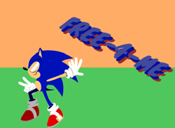 Size: 473x348 | Tagged: safe, sonic the hedgehog, cover art, eyes closed, running, smile