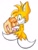 Size: 768x1024 | Tagged: safe, artist:electricloba, cream the rabbit, miles "tails" prower, fox, rabbit, 2013, blushing, cream x tails, duo, eye clipping through hair, eyebrow clipping through hair, eyes closed, female, looking at them, male, mouth open, open smile, shipping, simple background, smile, straight, sweatdrop, tan nose, white background
