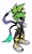 Size: 1234x2048 | Tagged: safe, artist:teachblm, surge the tenrec, tenrec, alternate outfit, arms folded, clothes, female, scarf, simple background, solo, torn scarf, white background