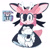 Size: 1301x1280 | Tagged: safe, artist:kaob1112, deer, 2026, bow, clothes, dapple the doe, doe, dress, hand on arm, holding arm, idw sonic the hedgehog, looking at viewer, mouth open, reference inset, simple background, solo, white background