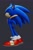 Size: 1336x2048 | Tagged: safe, artist:sxnicgraphix3d, sonic the hedgehog, hedgehog, 2026, 3d, black background, clenched teeth, hand behind head, lidded eyes, male, side view, simple background, smile, smug, solo, standing