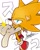 Size: 1000x1254 | Tagged: safe, artist:secretter_zgwl, sonic the hedgehog, super sonic, super sonic 2, hedgehog, sonic frontiers, looking at viewer, male, no pupils, pointing, pointing at viewer, reaching towards the viewer, signature, simple background, solo, sonic frontiers: final horizon, super form, white background